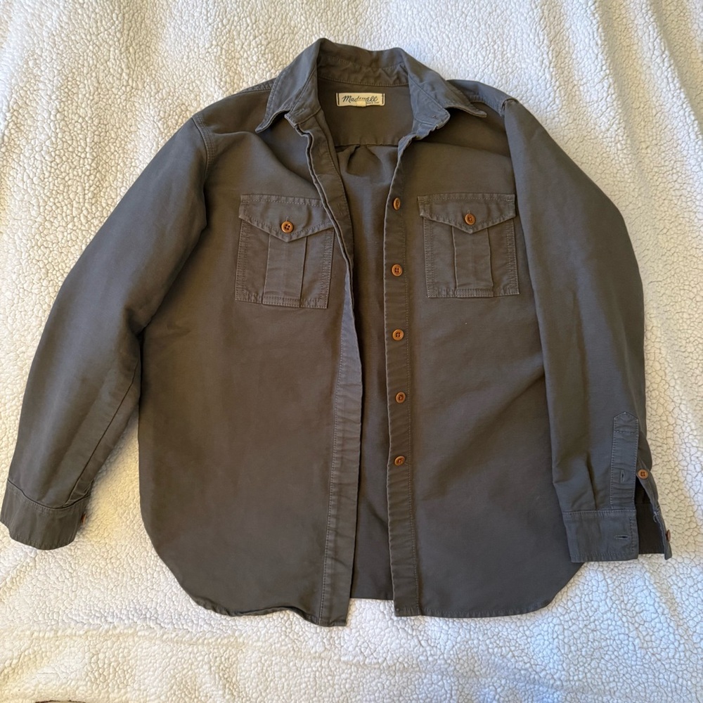 Madewell Utility Jacket in Sage Green XS